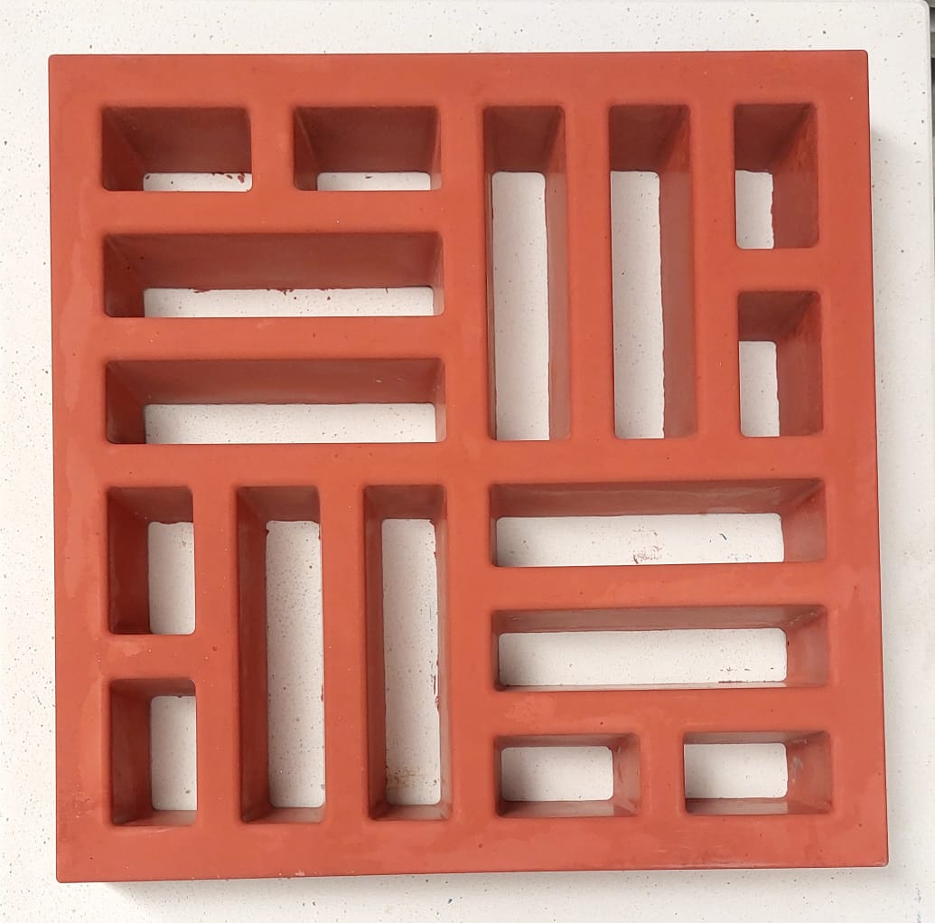 Cobogó Geométrico Vermelho